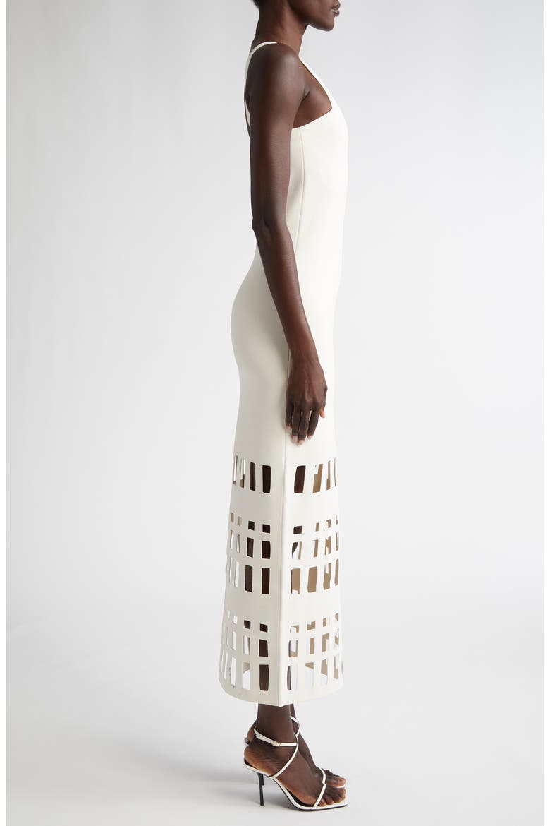 Cutout Milano Knit Gown, Alternate, color, ECRU