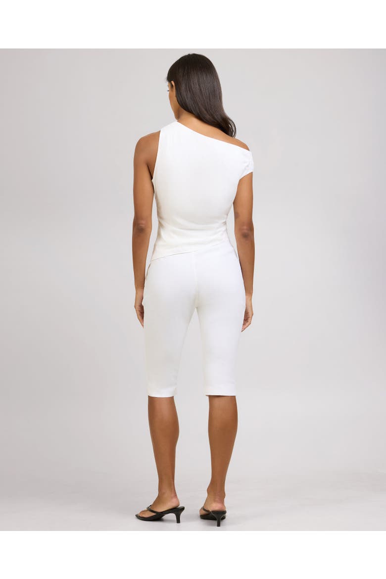 Cold Shoulder Asymmetrical Top, Alternate, color, White