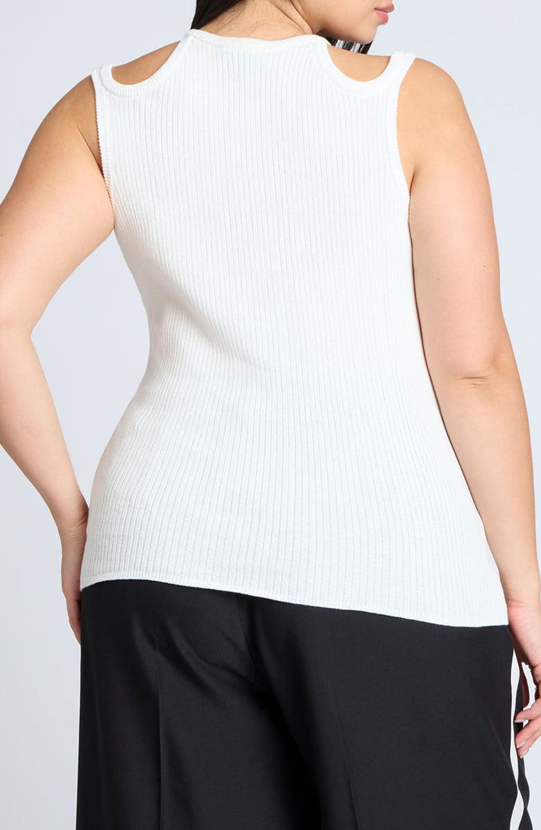 ELOQUII Strappy Rib Tank, Alternate, color, 