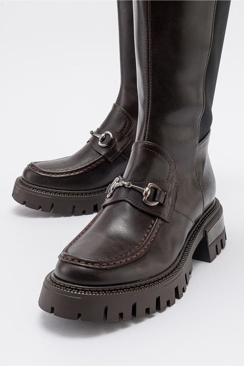 Prologue Shoes Chapel Buckle Stretch Boot In Multi