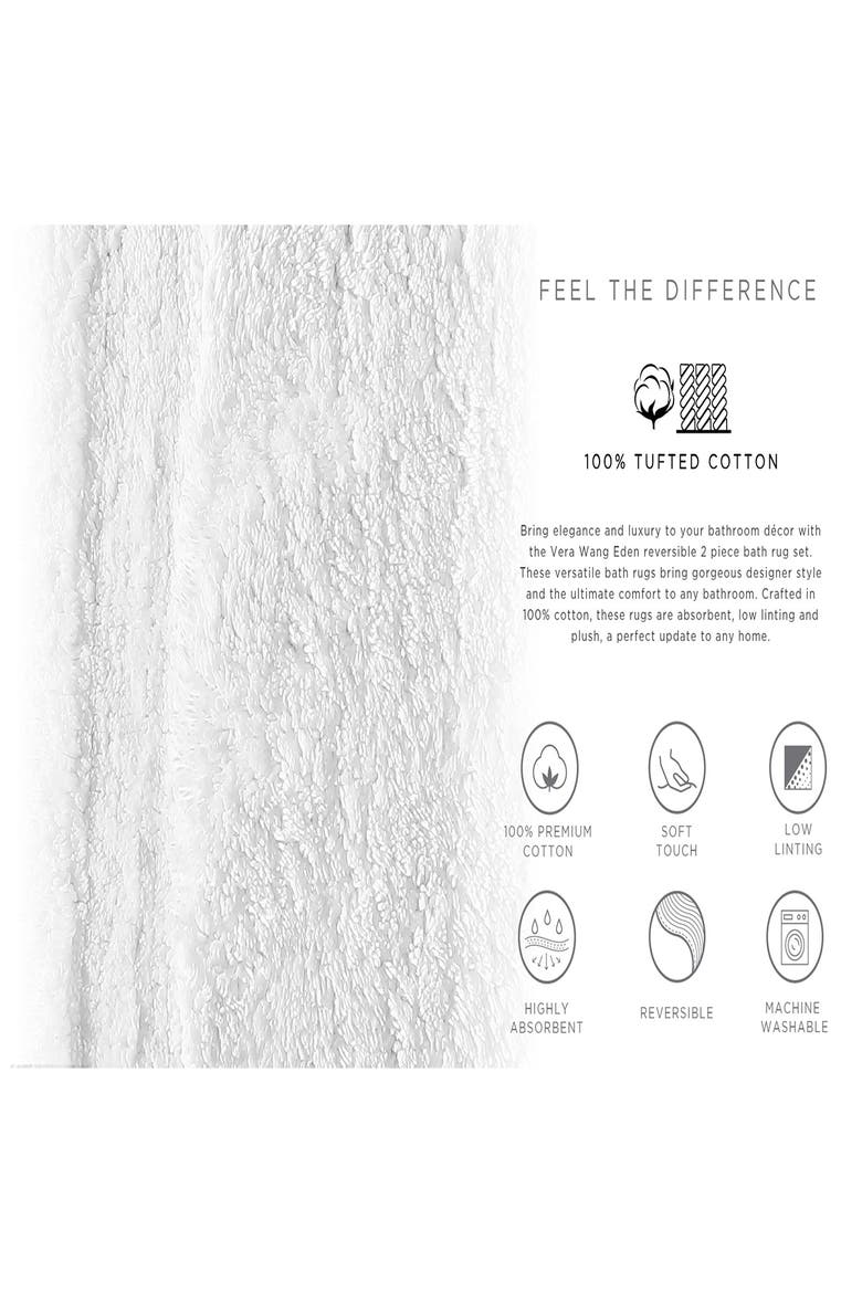 Eden 2-Pack Reversible Cotton Bath Rug, Alternate, color, WHITE