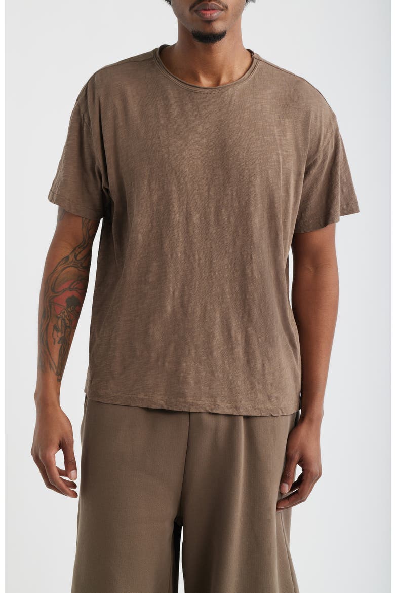 Core Slub T-Shirt, Main, color, VINTAGE BROWN