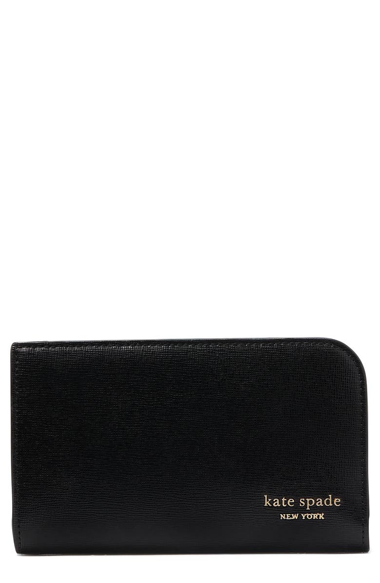 Kate Spade New York medium devin saffiano leather zip wallet, Main, color, 
