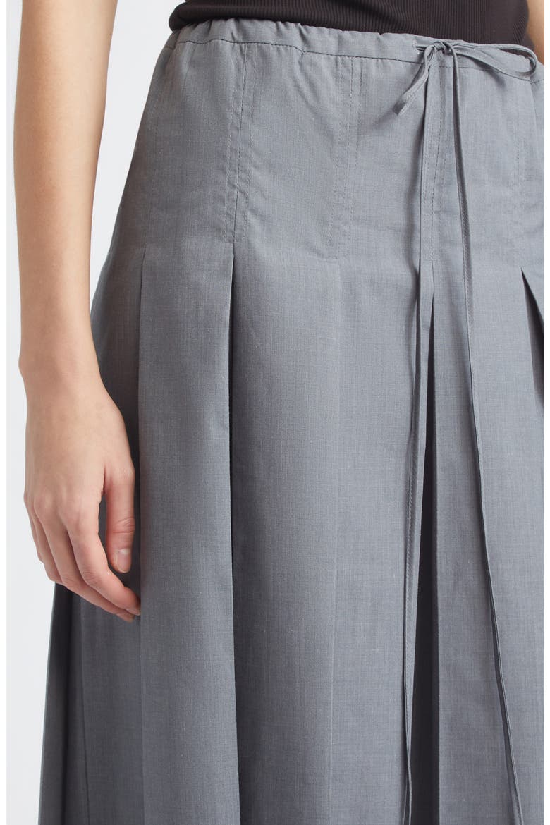 Drawstring Pleated Skirt, Alternate, color, GREY