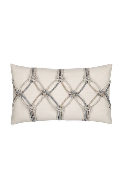 Elaine Smith Rope Hand Knotted Macrame Indoor & Outdoor Woven Accent Pillow, 12x20
