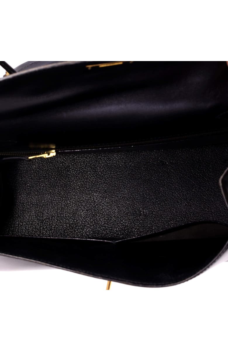 Pre-Owned Hermes Kelly Handbag Black Box Calf with Gold Hardware 28, Alternate, color, Noir