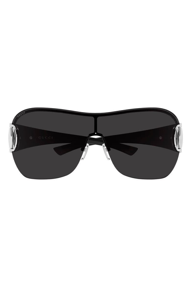 99mm Polarized Shield Sunglasses, Main, color, SILVER