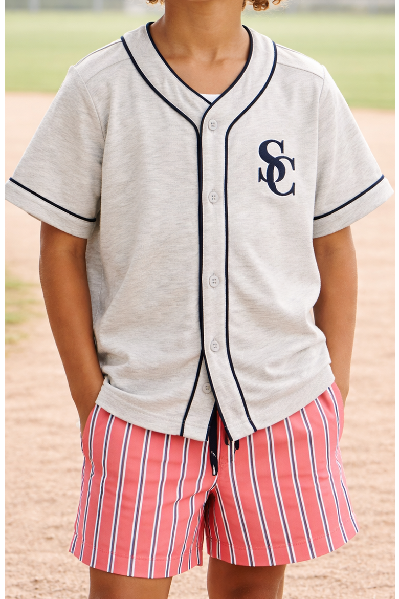 Jones Baseball Jersey, Alternate, color, Heather Grey