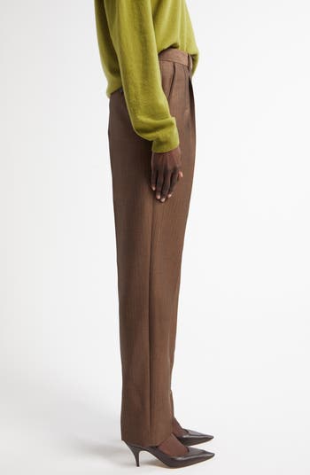 人気【The Row】Norbert トラウザー パンツ The Row Norbert Mohair & Wool Pleat Front Pants | Nordstrom