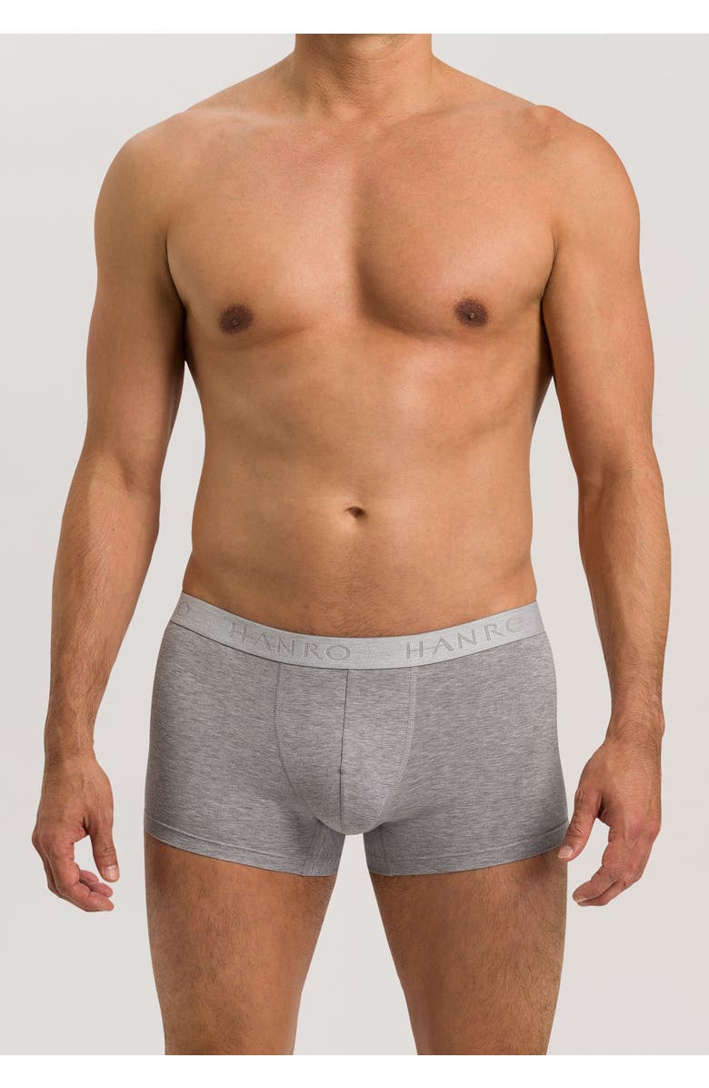 Hanro Cotton Essentials 2-Pack Cotton Boxer Briefs, Alternate, color, Light Melange