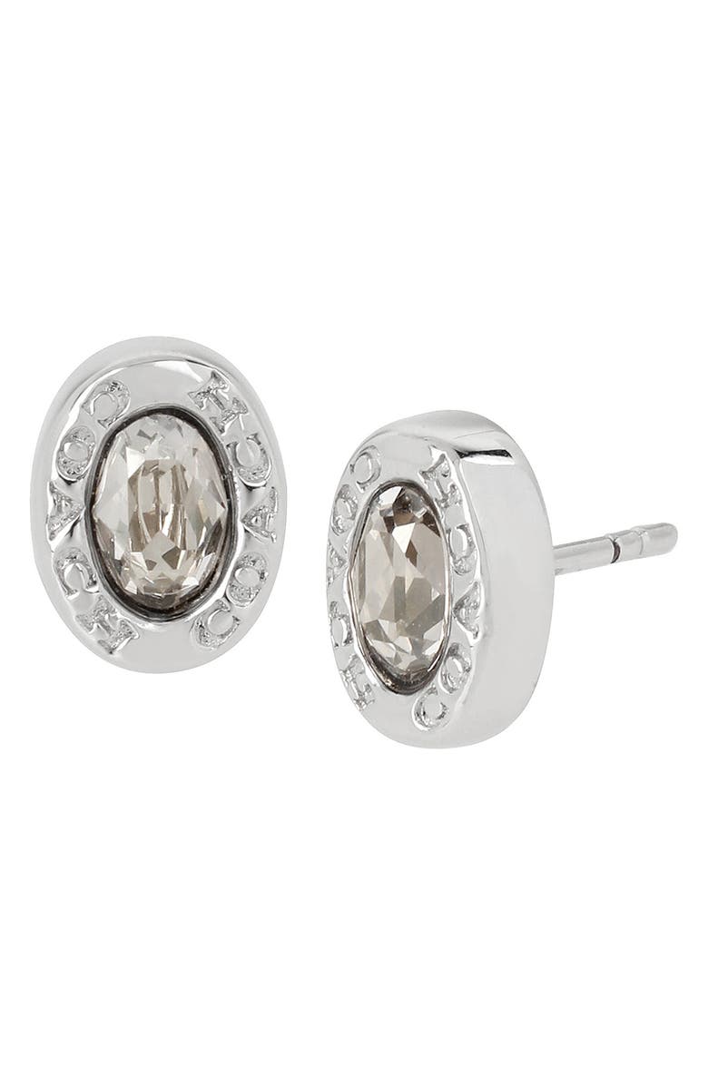 COACH Signature Logo Stud Earrings, Main, color, 