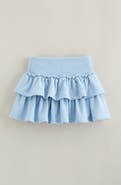 Treasure & Bond Kids' Tiered Cotton Blend Fleece Skort