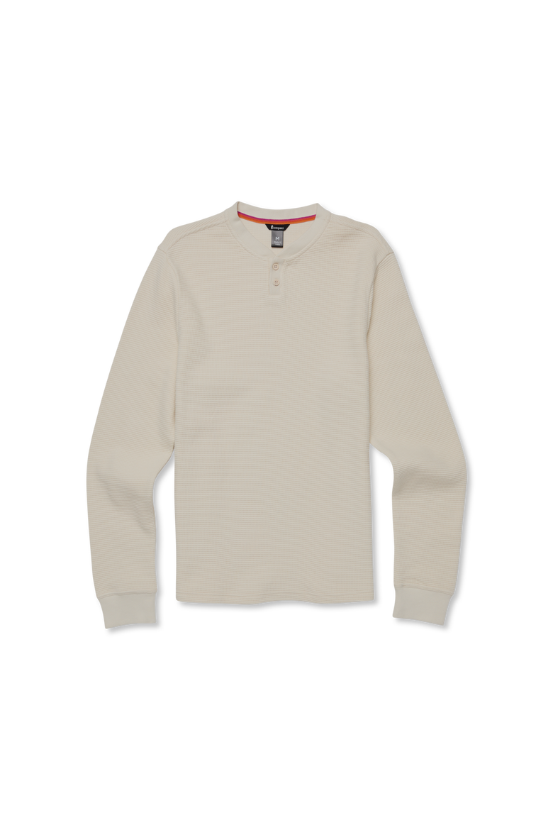 Atajo Long-Sleeve Waffle Henley - Men's, Alternate, color, Cream