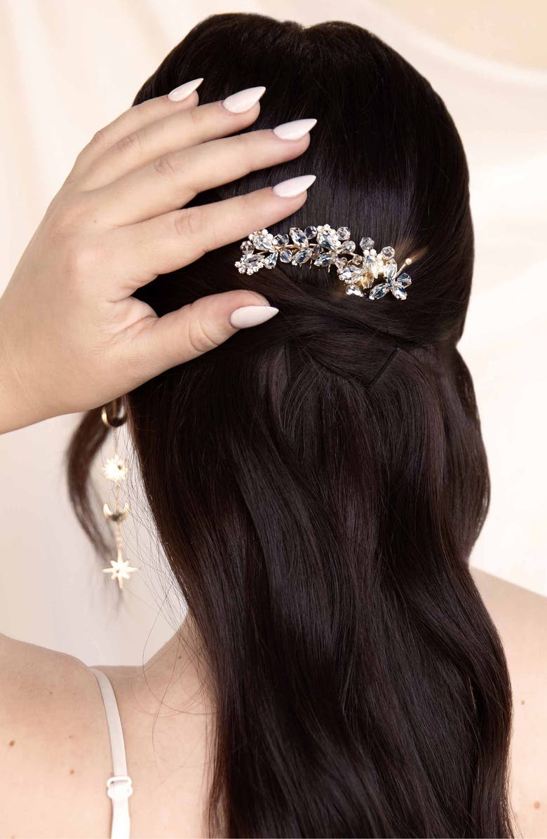 Ettika Princessa Rhinestone & Bead Hair Comb, Alternate, color, 