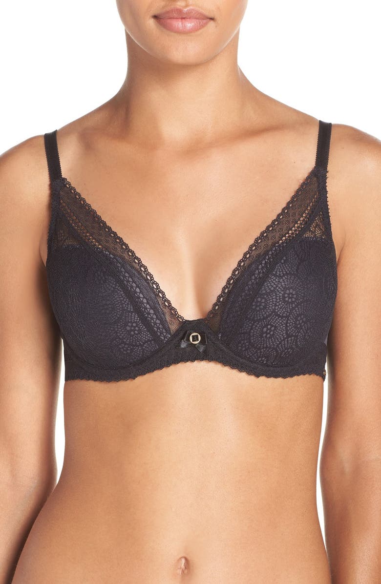 Chantelle Lingerie Festivite Underwire Contour Bra, Main, color, Black