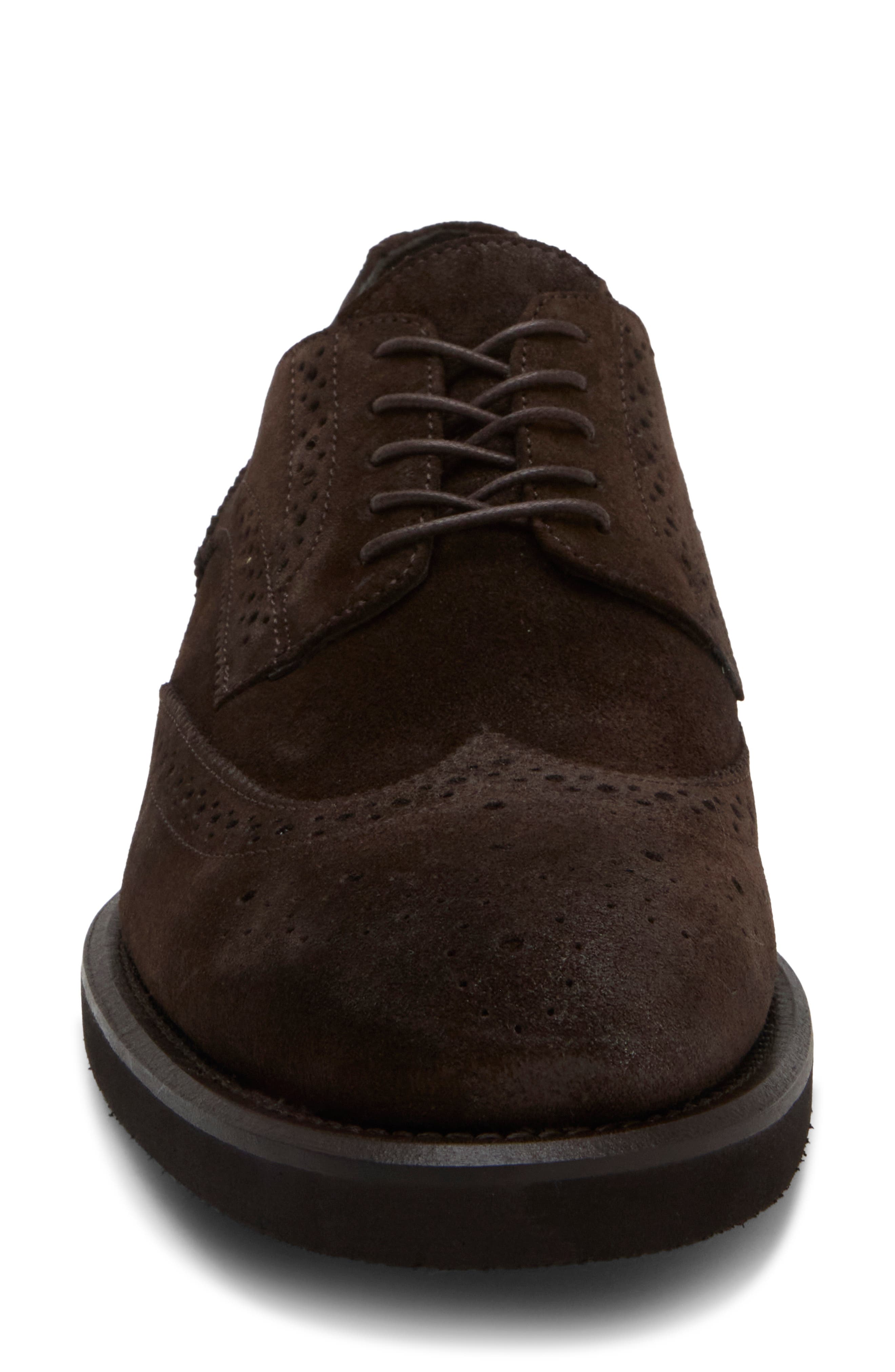 Trieste Wingtip Leather Oxford, Alternate, color, BROWN COFFEE SUEDE
