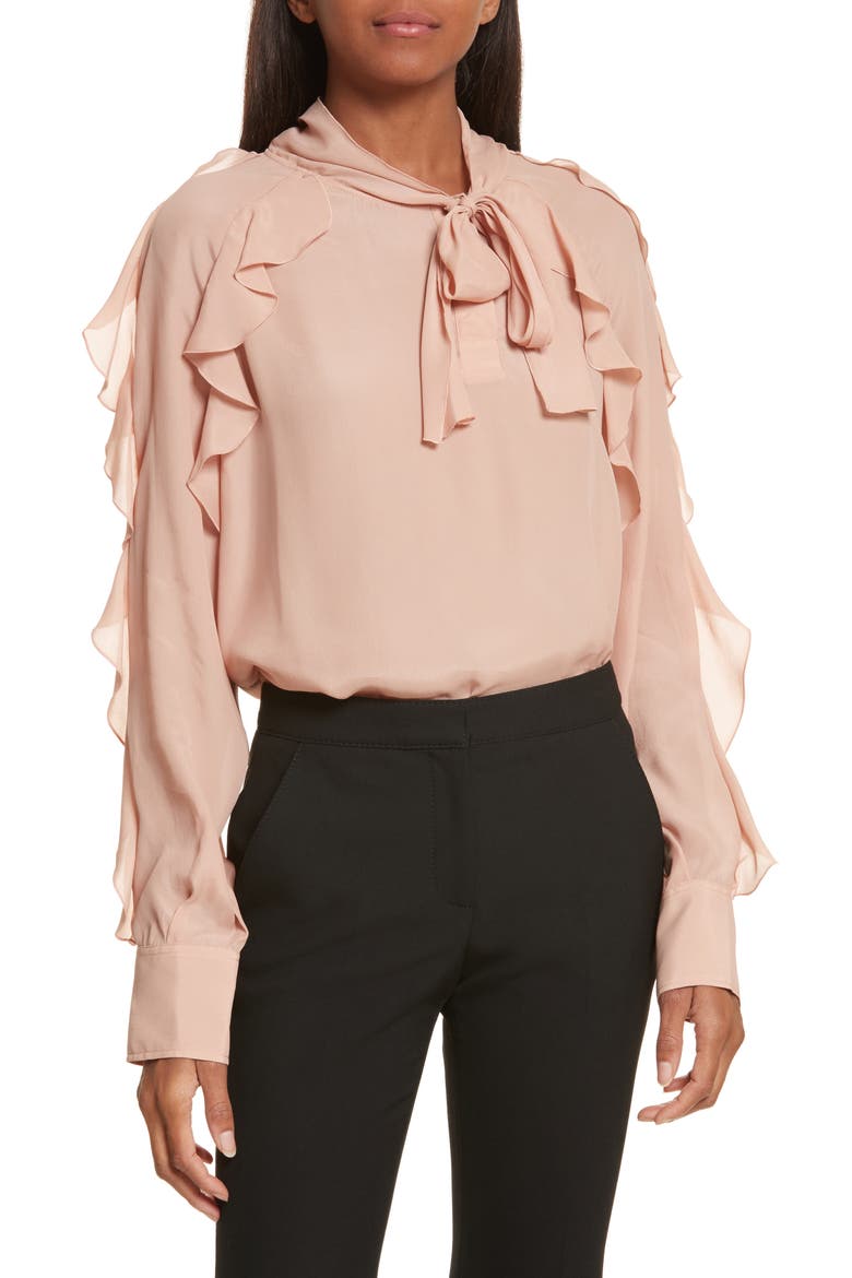 Ruffle Blouse, Main, color, ANEMONE PINK