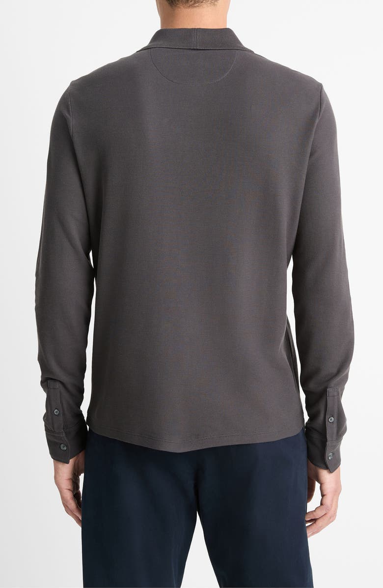Vince Long Sleeve Cotton Piqué Polo, Alternate, color, 