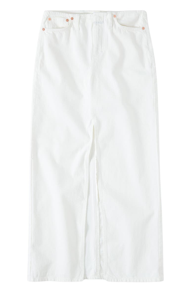 Closed Front Slit Denim Midi Skirt, Alternate, color,