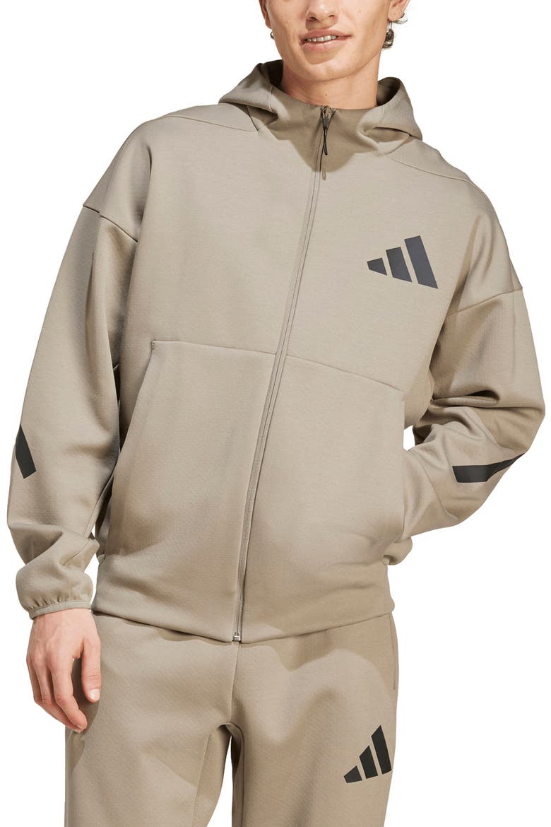 New ZNE Full-Zip Hoodie, Main, color, CLAY