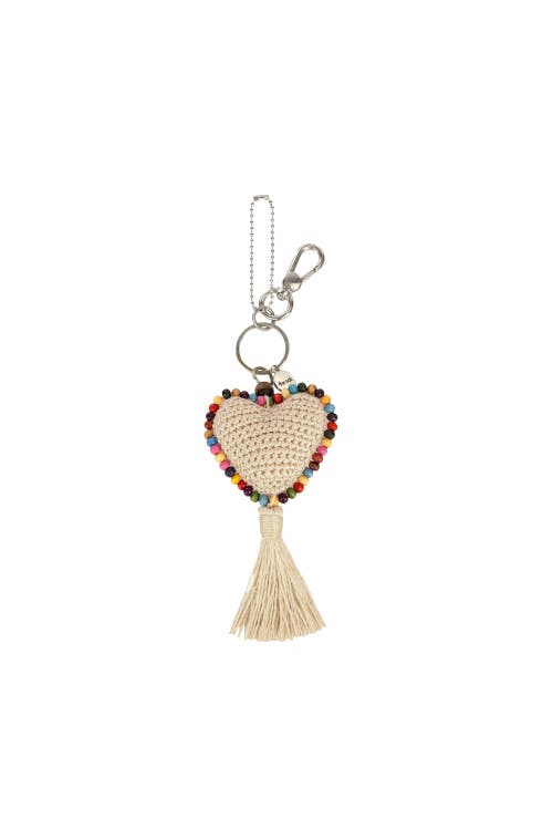 The Sak Yarnicharmz Crochet Heart Dangle In Metallic