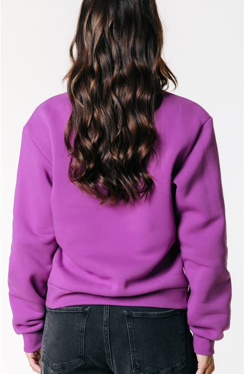 Colourful Rebel Logo Wave Puff Relaxed Sweat, Alternate, color, Violet Pink