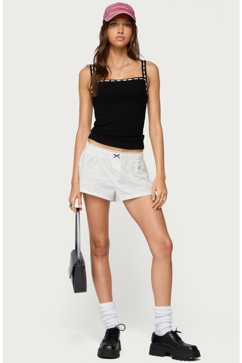 Leilani Ribbon Lace Trim Camisole, Alternate, color, BLACK