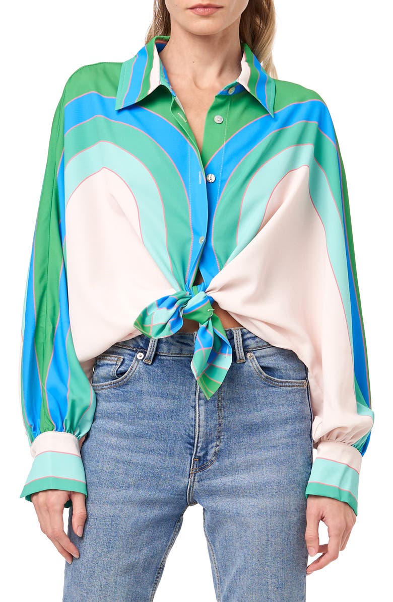 CIEBON Messa Print Button-Up Shirt, Main, color, 