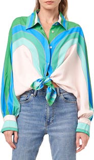 CIEBON Messa Print Button-Up Shirt