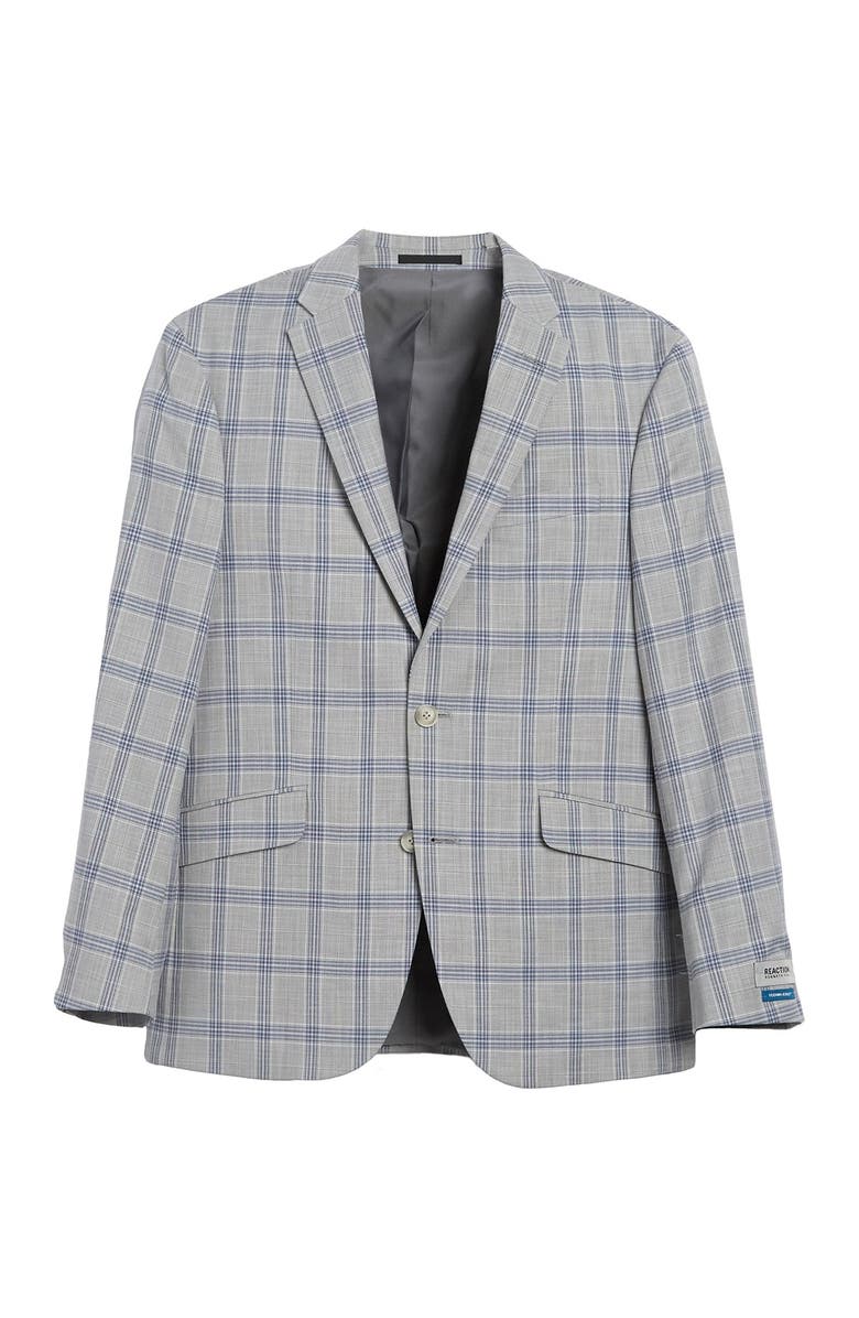 Kenneth Cole Reaction Windowpane Two Button Notch Lapel Modern Fit Jacket, Main, color,
