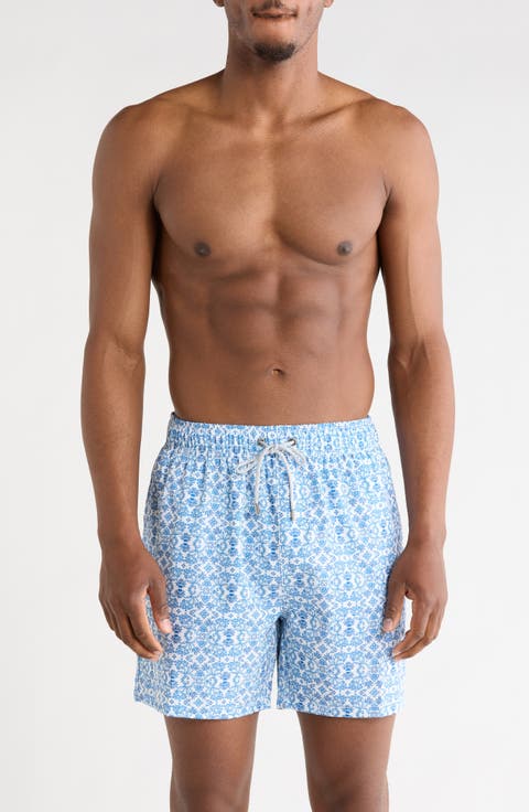 Stretch Tile Volley Swim Shorts