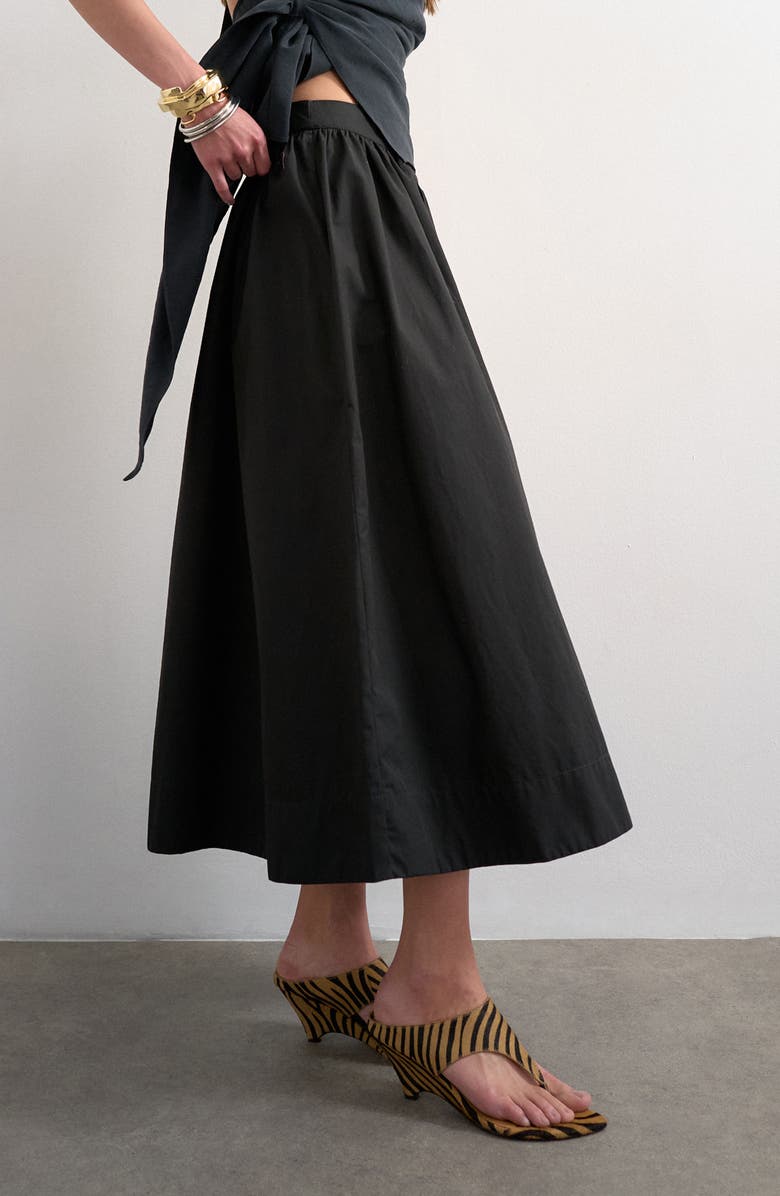 Topshop Saloon Maxi Skirt, Alternate, color, Black