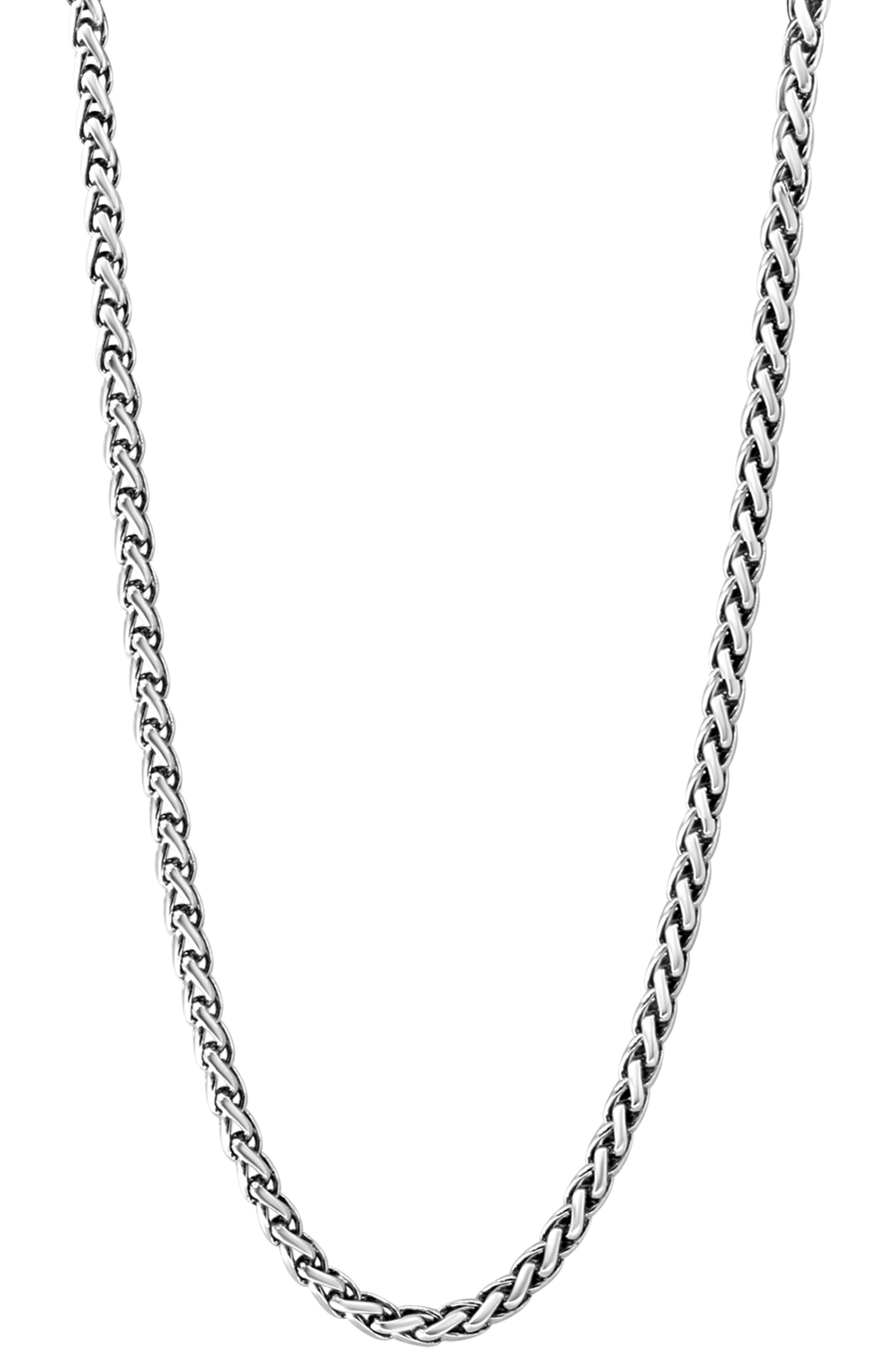 Sterling Silver Wheat Chain Necklace