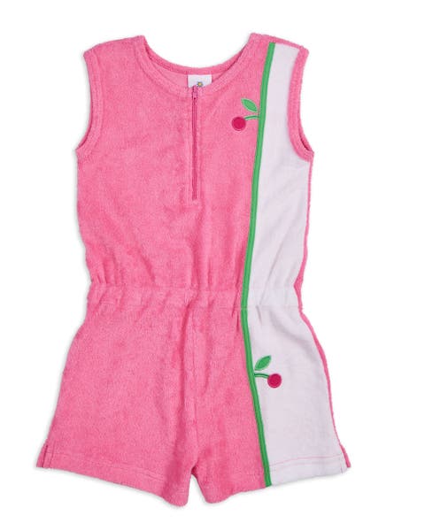 Terry Romper With Cherries