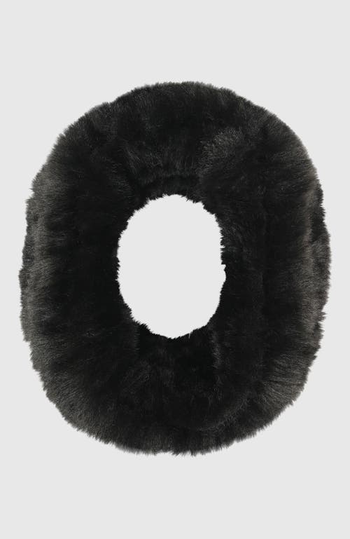 Lyla Grant Fur-free Rex Rabbit (faux Fur) Knit Cowl In Black