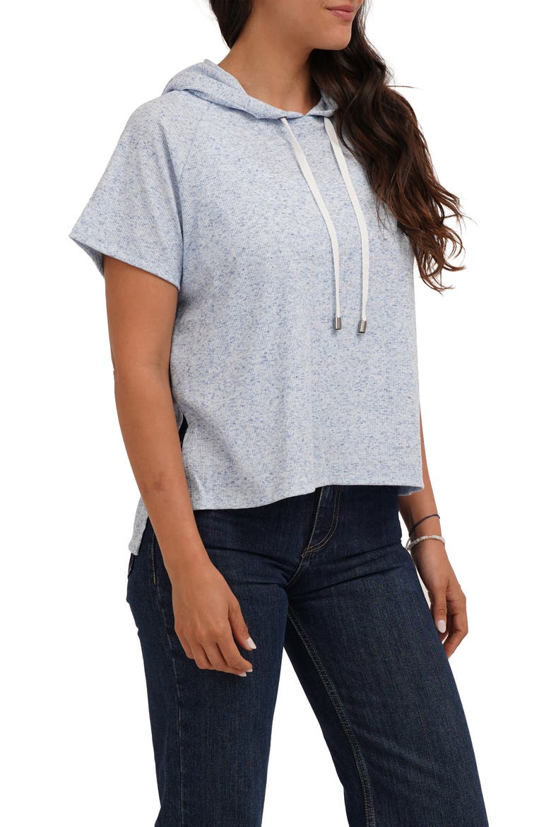 Short Sleeve Pullover Hoodie, Alternate, color, BLUE