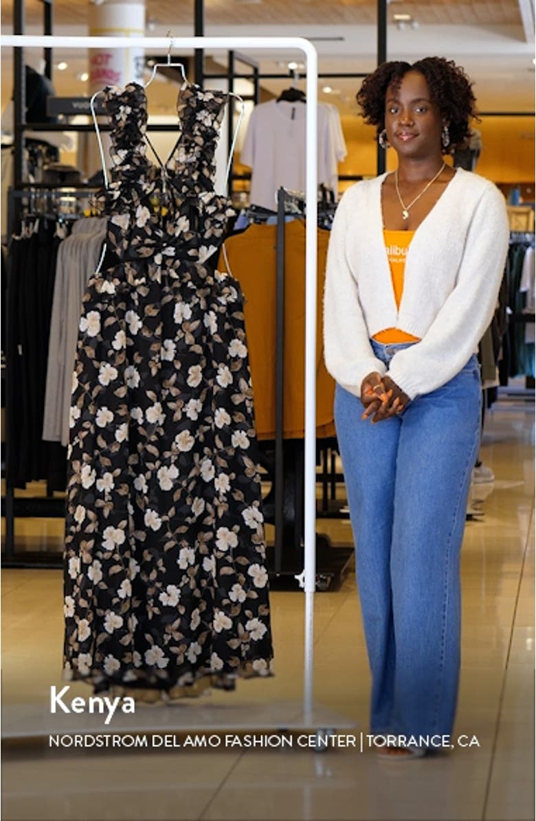 Lucah Floral Ruffle Maxi Dress, sales video thumbnail