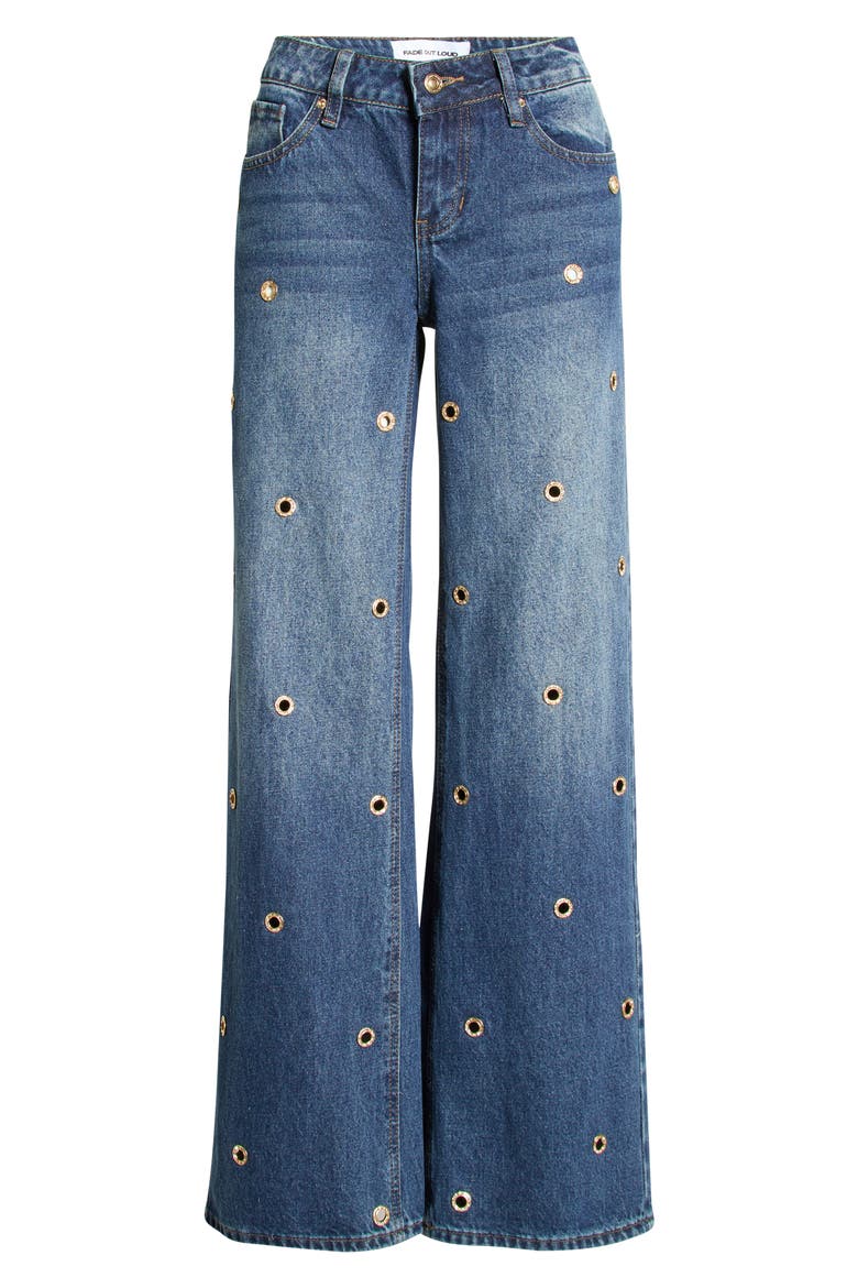 Lyndz Low Rise Wide Leg Jeans, Main, color, GOLD TINT WASH