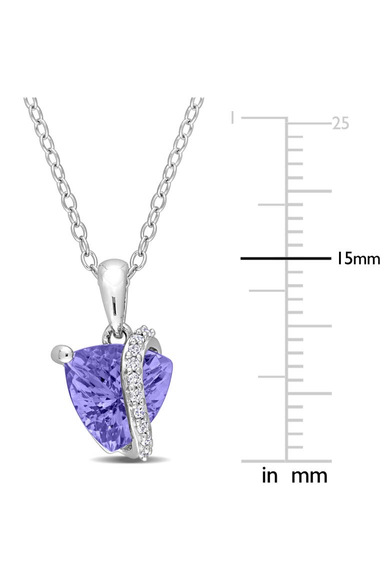 Tanzanite & Diamond Drop Wrap Pendant Necklace, Alternate, color, Tanzanite