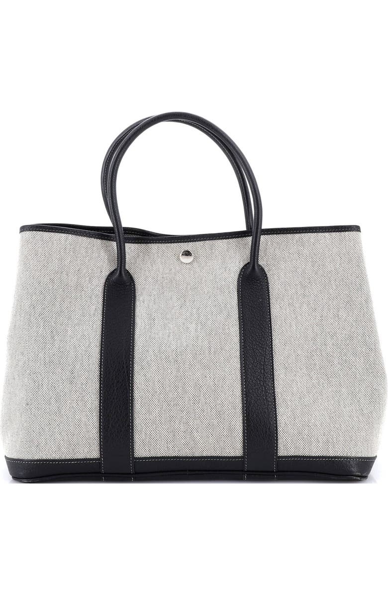 Pre-Owned Hermes Garden Party Tote Toile and Leather 36, Alternate, color, Bleu Indigo