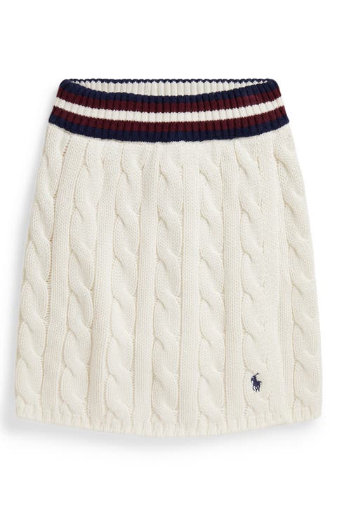 Kids' Cable Knit Cotton Skirt
