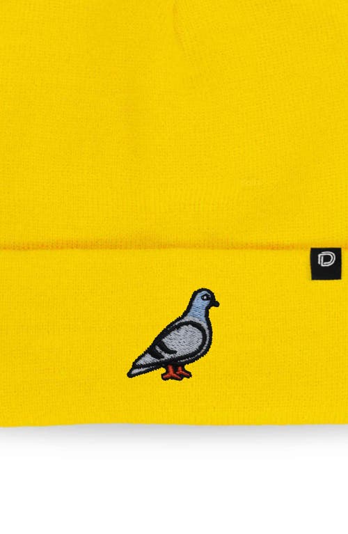 Dalix Pigeon Beanie Cap In Yellow
