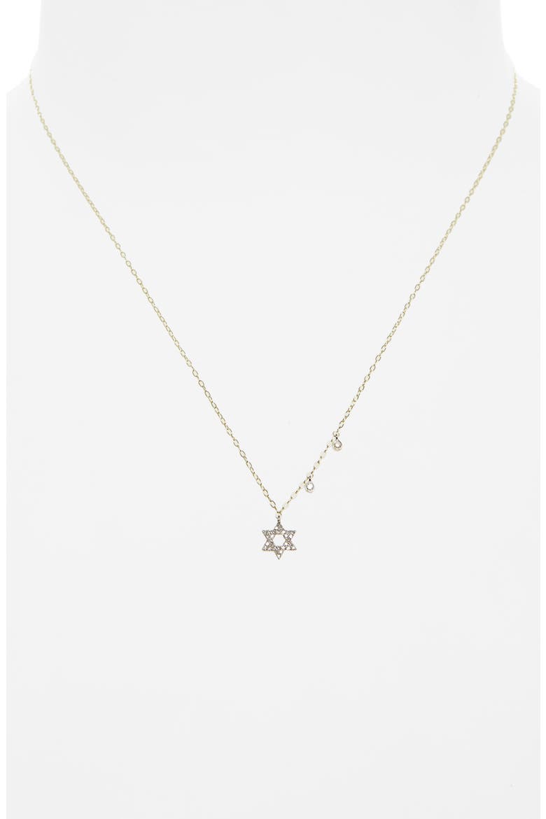 Diamond Star of David Pendant Necklace, Alternate, color, YELLOW GOLD/ WHITE GOLD