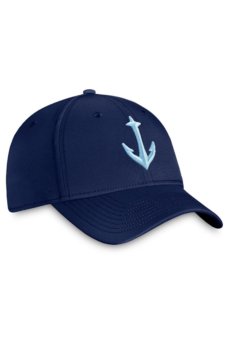 Men's Fanatics Deep Sea Blue Seattle Kraken Secondary Logo Flex Hat, Alternate, color, Navy