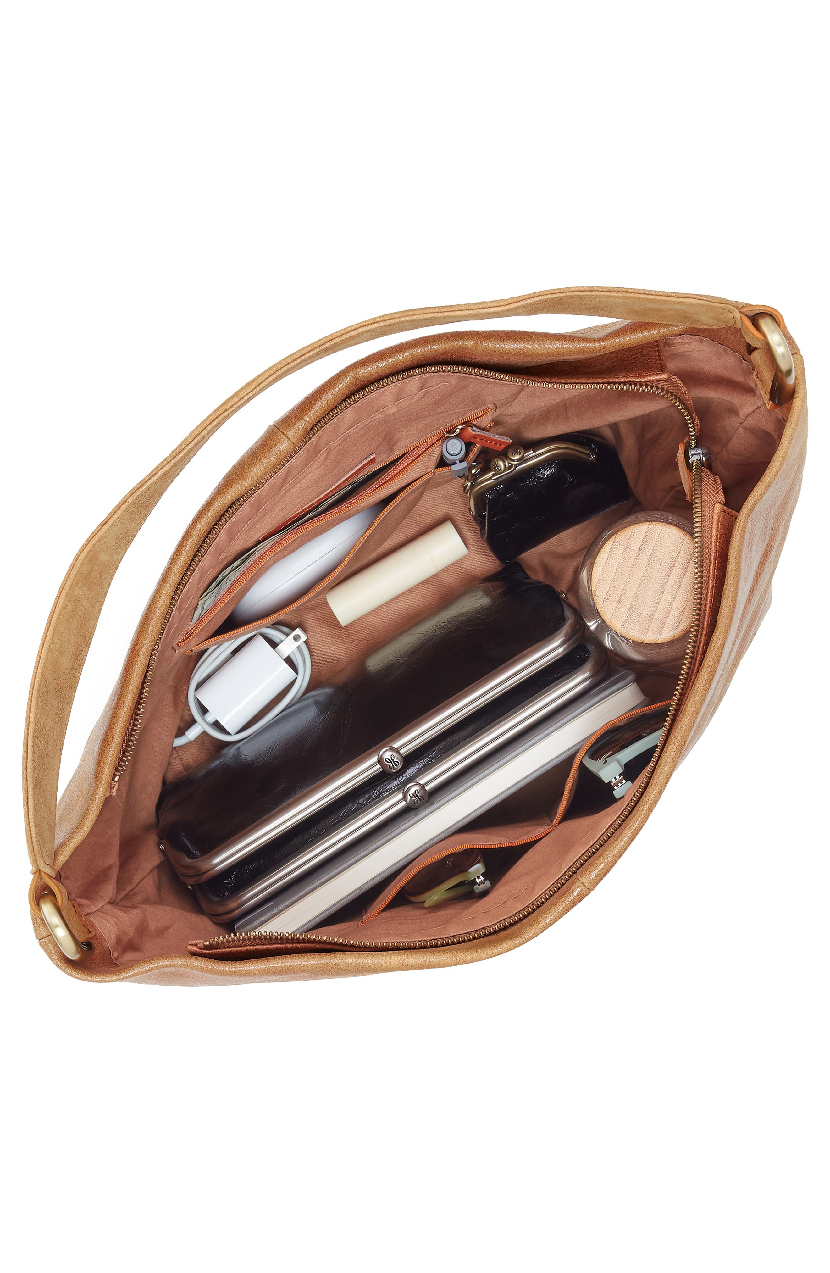 HOBO Harley Leather Hobo Bag, Alternate, color, Whiskey