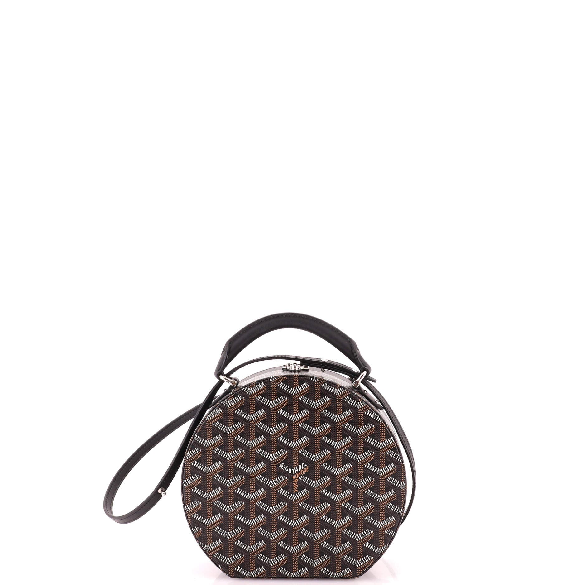 Alto Hatbox Bag Coated Canvas, Alternate, color, Black