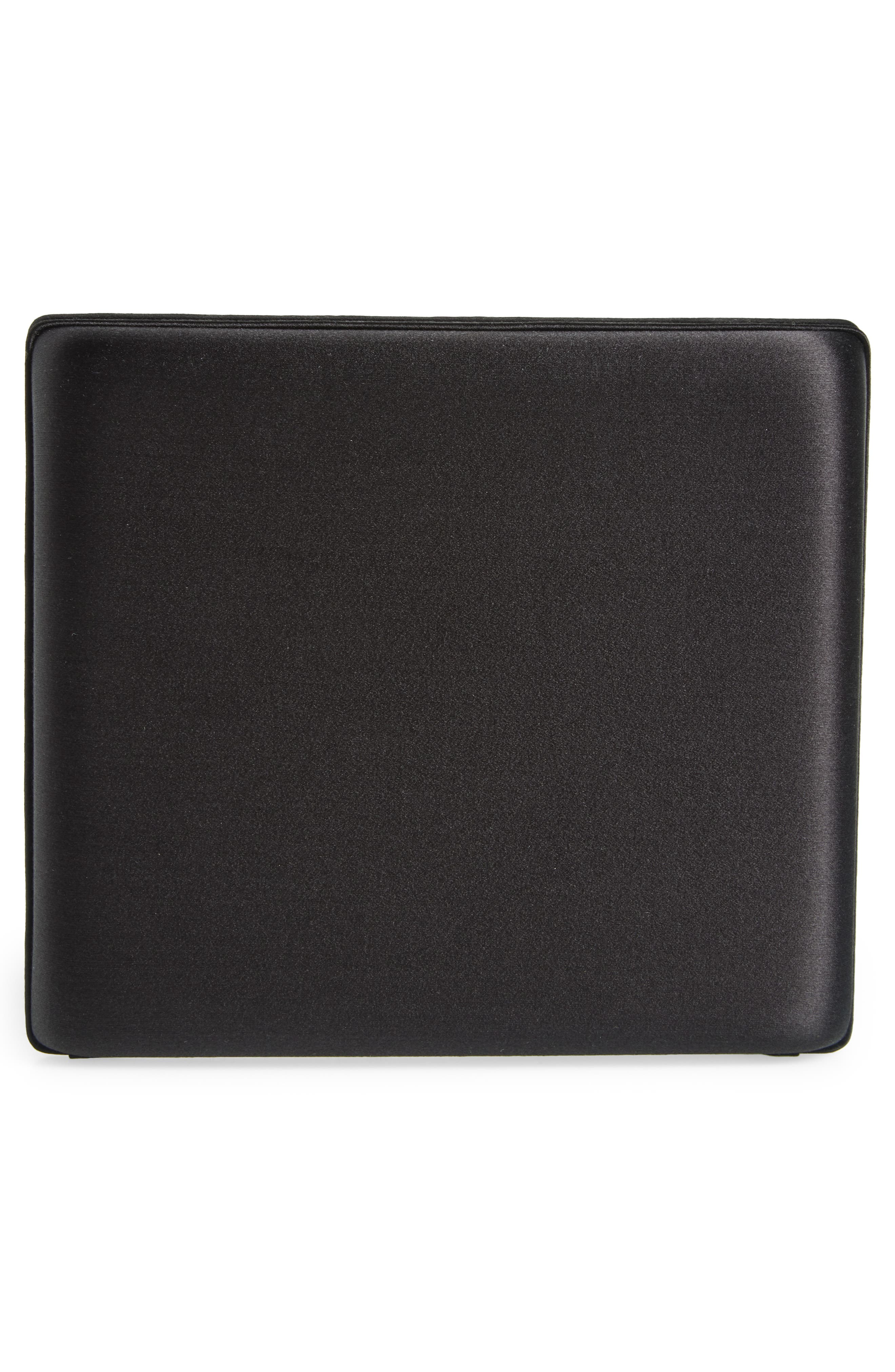 TOTEME Satin Box Clutch, Alternate, color, Black