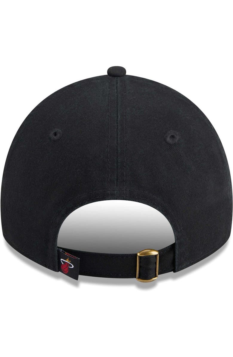 New Era Women's New Era Black Miami Heat Game Day Bloom Branch 9TWENTY Adjustable Hat, Alternate, color,