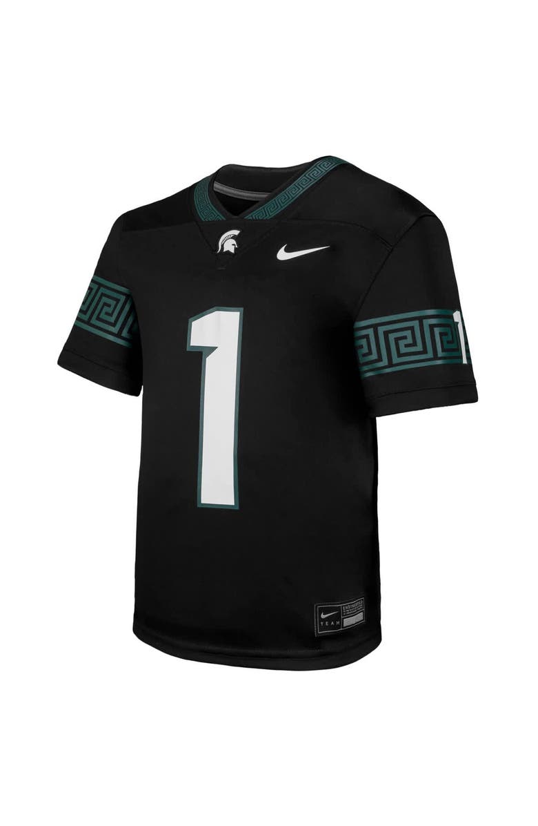 Nike Youth Nike #1 Black Michigan State Spartans Untouchable Replica Game Jersey, Alternate, color, Black