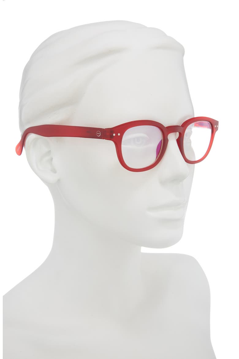 Round Reading Glasses, Alternate, color, RED